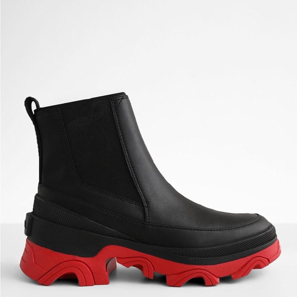 Sorrel BREX leather Chelsea boots. Waterproof leather Black & red Never worn